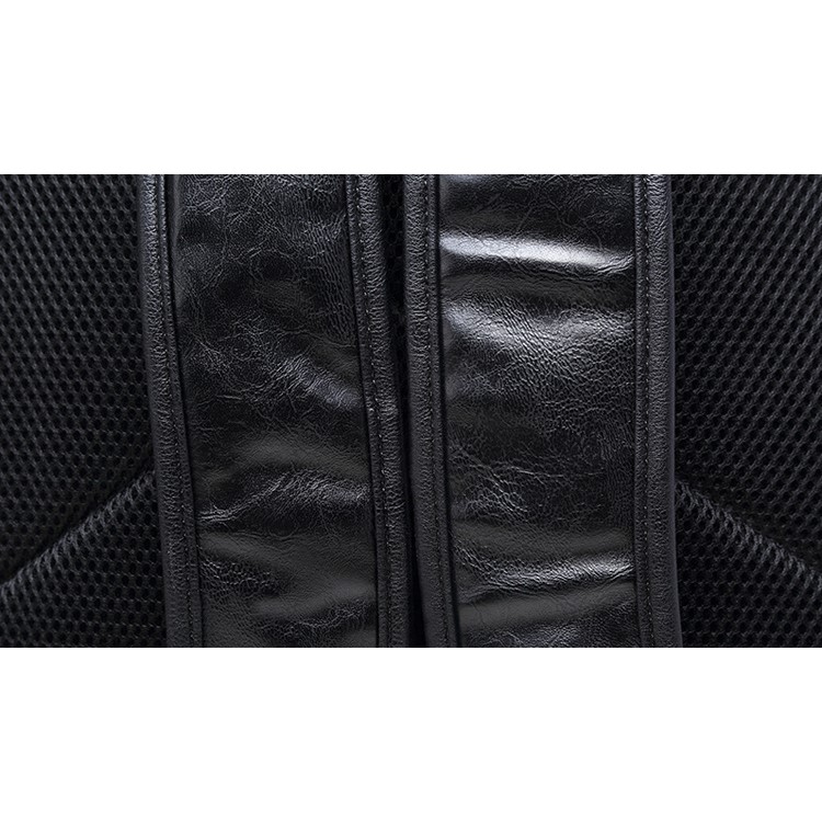 EXTEAM Fashion Rivet Leather Waterproof Laptop Backpack Bag Breathable Case - Black-16