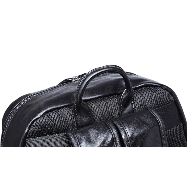 EXTEAM Fashion Rivet Leather Waterproof Laptop Backpack Bag Breathable Case - Black-17