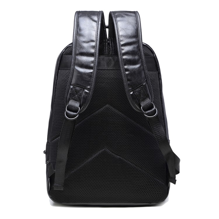 EXTEAM Fashion Rivet Leather Waterproof Laptop Backpack Bag Breathable Case - Black-6
