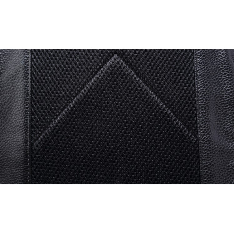EXTEAM Fashion Women Leather Waterproof Laptop Backpack Bag - Black-15