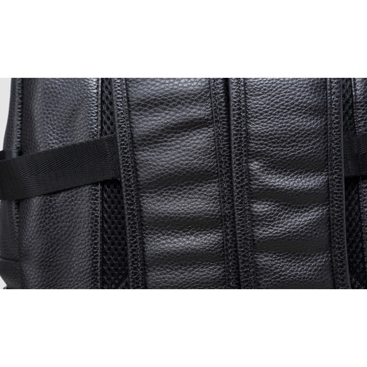 EXTEAM Fashion Women Leather Waterproof Laptop Backpack Bag - Black-16