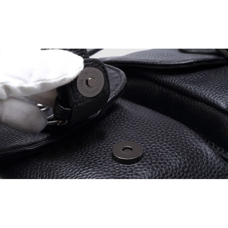 EXTEAM Fashion Women Leather Waterproof Laptop Backpack Bag - Black-17