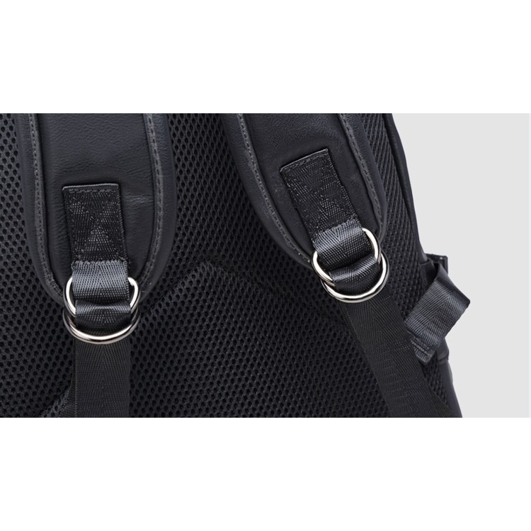 EXTEAM B9598 Rivet PU Leather Laptop Backpack Travel Shoulder School Bag - Black-16