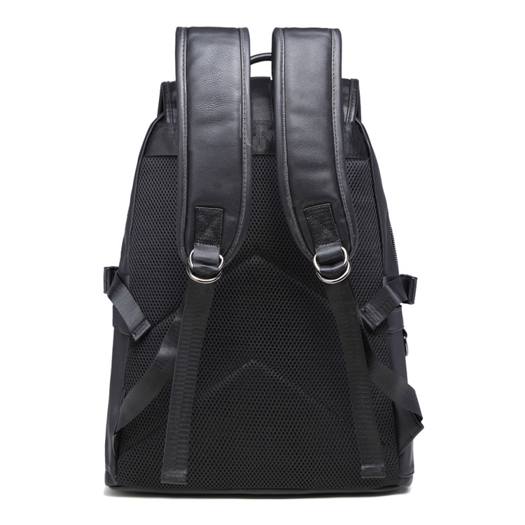 EXTEAM B9598 Rivet PU Leather Laptop Backpack Travel Shoulder School Bag - Black-6