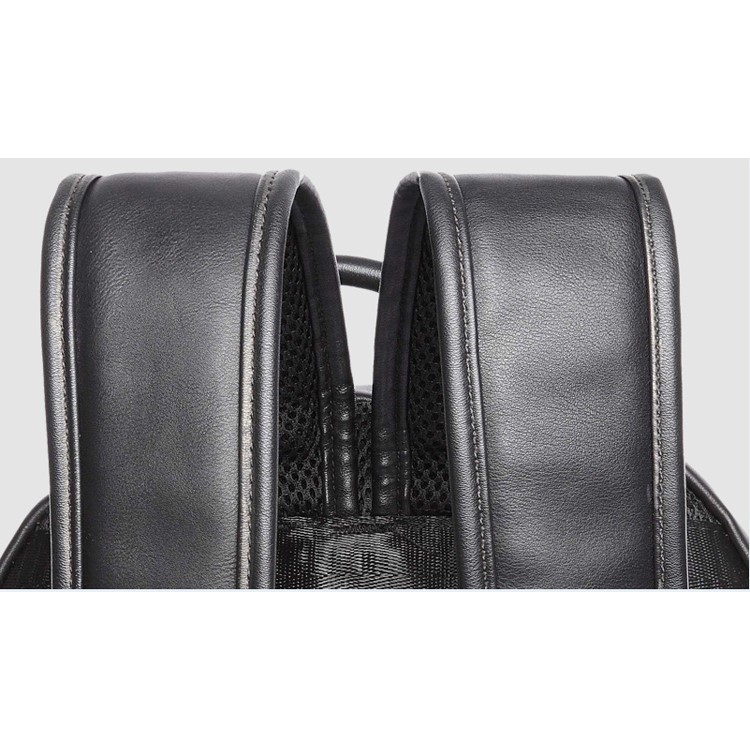 EXTEAM B9599 Rivet PU Leather Travel Shoulder Backpack Notebook Bag - Black-16