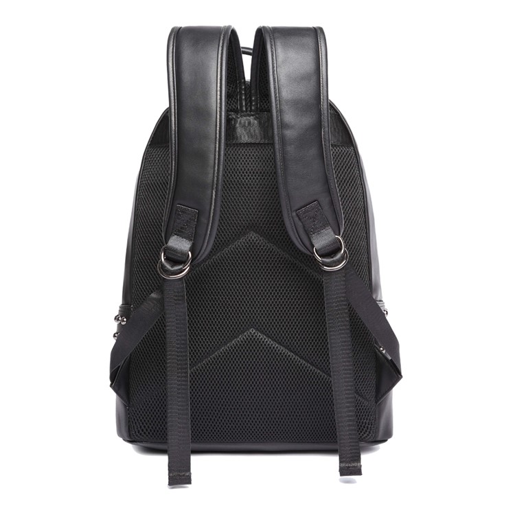 EXTEAM B9599 Rivet PU Leather Travel Shoulder Backpack Notebook Bag - Black-6