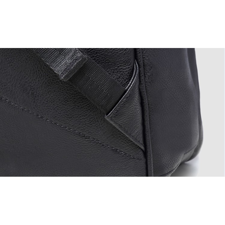 EXTEAM B9632 PU Leather Laptop Backpack Travel Shoulder Bag - Black-15