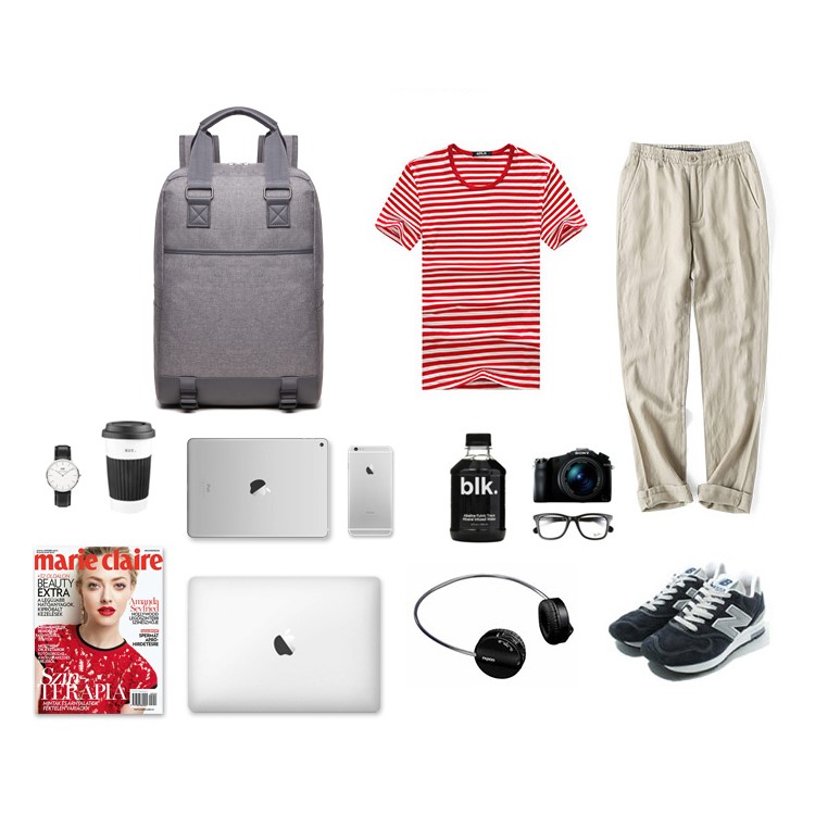EXTEAM EX8075 Travel Backpack Notebook Shoulder Bag - Grey-9