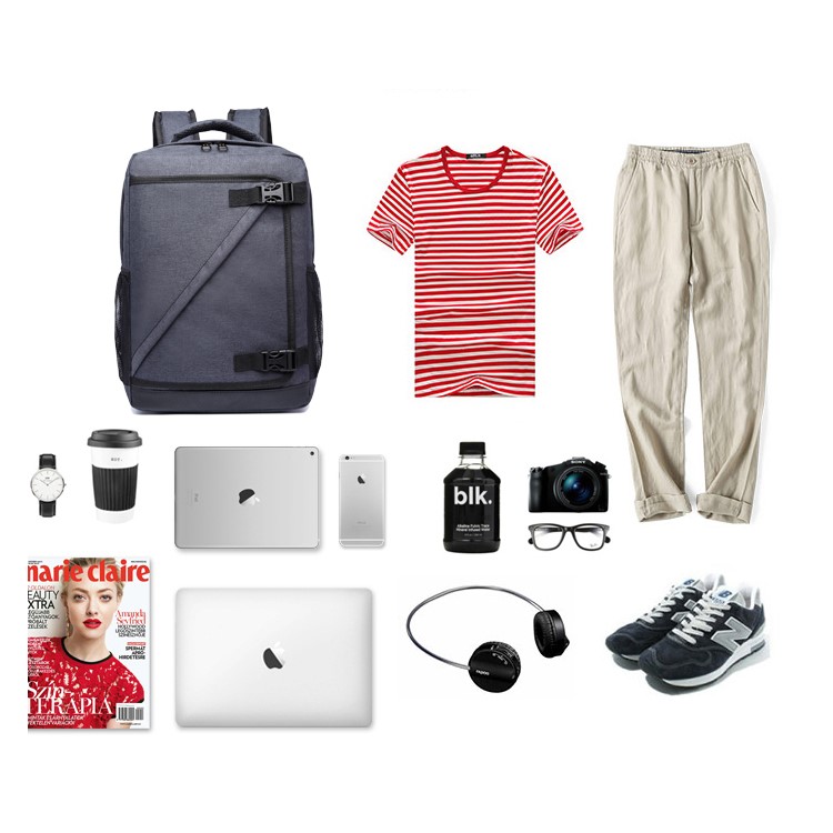 EXTEAM EX8132 Travel Laptop Backpack Notebook Shoulder Bag - Grey-21