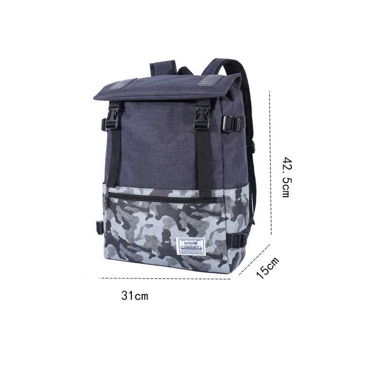 EXTEAM EX8655 Camouflage Pattern Men Backpack Student School Bag Laptop Bag-14