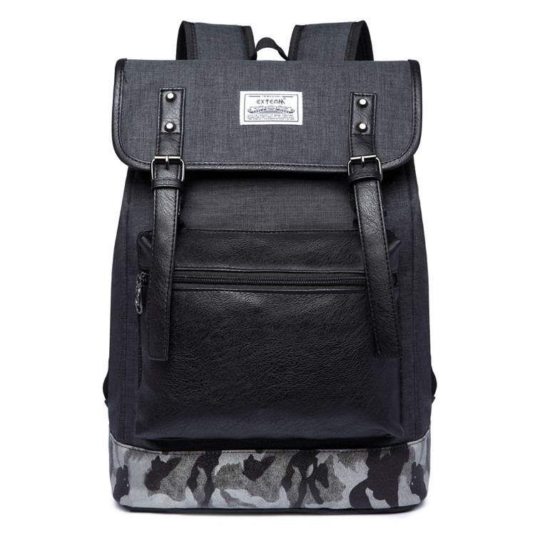 EXTEAM Men Backpack Student School Daypack 16-inch Laptop Bag (EX8665) - Dark Green-2