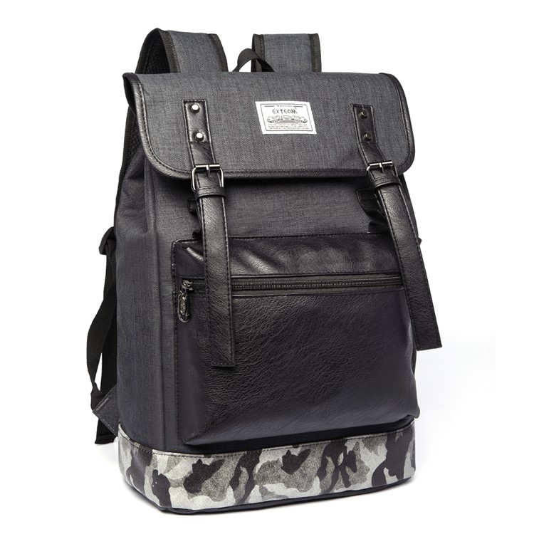 EXTEAM Men Backpack Student School Daypack 16-inch Laptop Bag (EX8665) - Dark Green-4