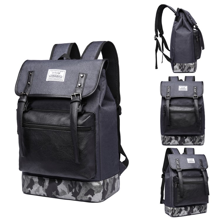 Exteam Men Backpack 16 Inch Laptop Bag Camo Pattern Decorated Exteam Men Backpack 16 Inch Laptop Bag Camo Pattern Decorated Ex8665 Dark