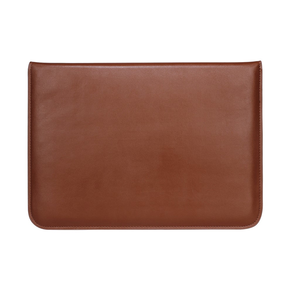 Couvercle De Poche D'ordinateur Portable En Cuir Enveloppe Avec Support Pour Macbook 12 Pouces / Air De 11,6 Pouces - Marron