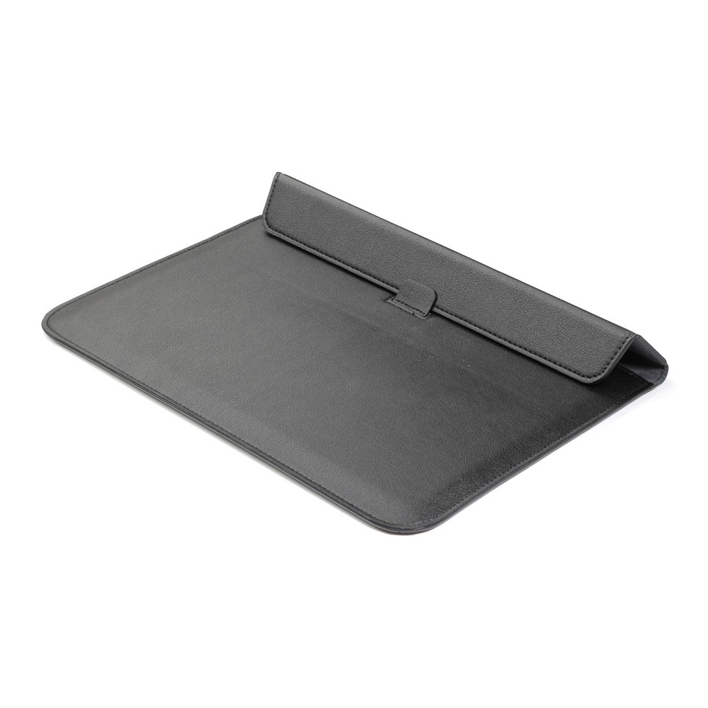 Envelope Pouch de Manga de Laptop de Couro PU PU Para MacBook Air de 13,3 Polegadas/ipad Pro 12.9 - Preto-4