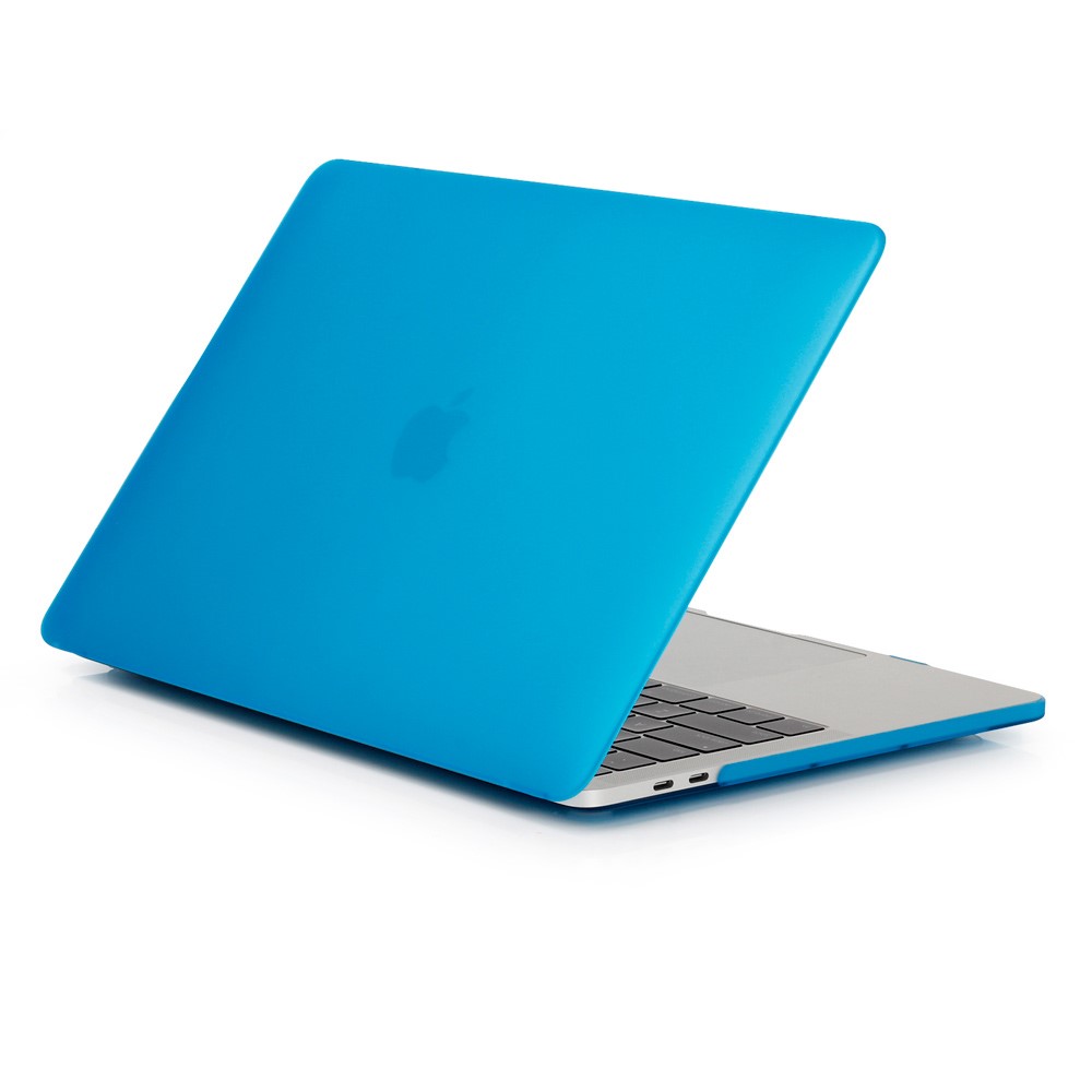 Étui Avant Et Arrière En Plastique Mat Anti-rayures Pour MacBook Pro 13 Pouces 2016 A1706 / A1708 / A1989 / A2159 / A2251 / A2289 / A2338 - Bleu Foncé