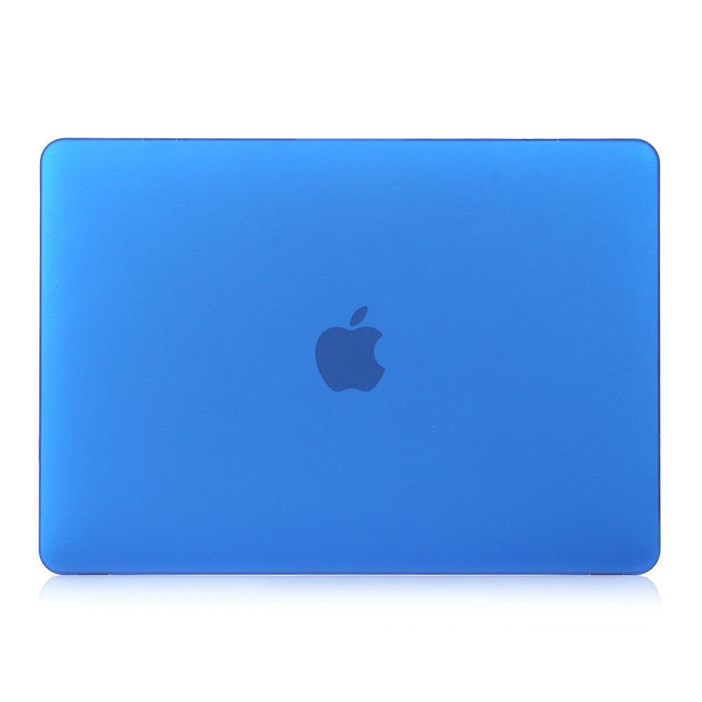 Étui Avant Et Arrière En Plastique Mat Anti-rayures Pour MacBook Pro 13 Pouces 2016 A1706 / A1708 / A1989 / A2159 / A2251 / A2289 / A2338 - Bleu Foncé