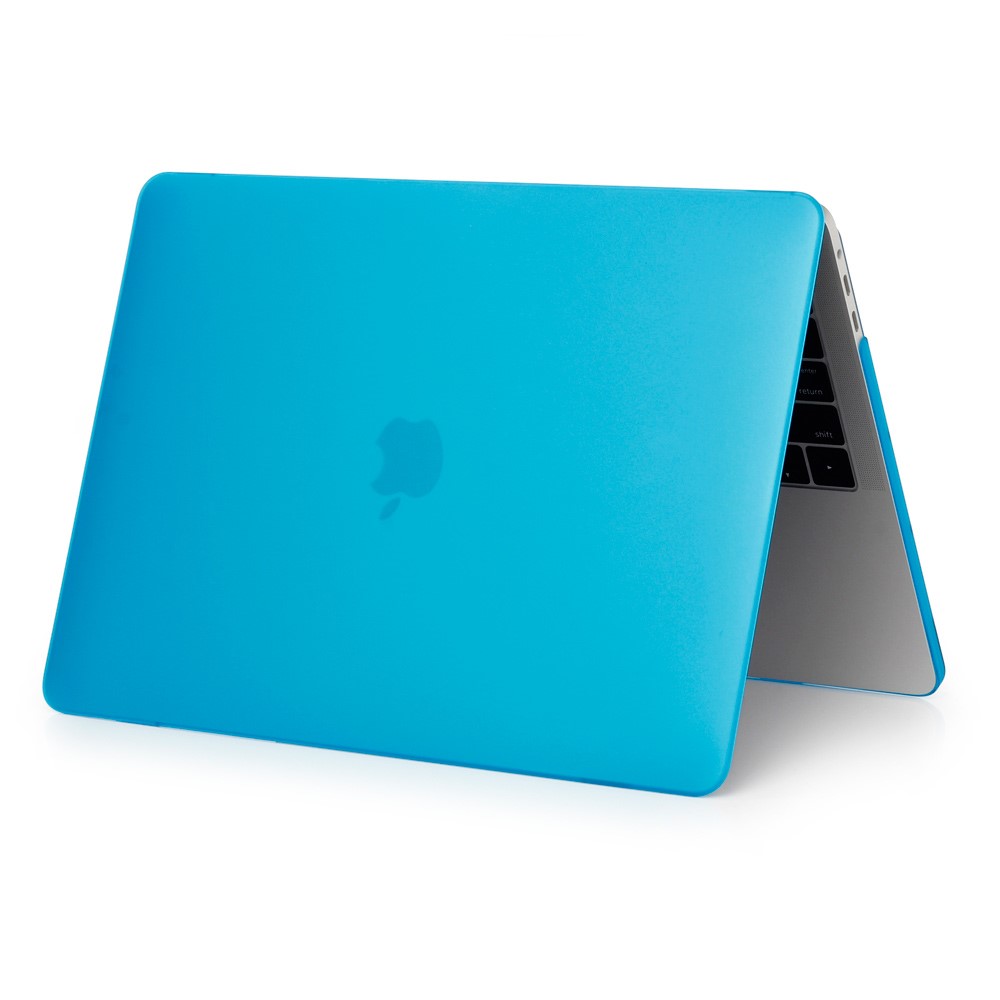 Anti-riscos Frontais De Plástico Fosco E Estojo Para MacBook Pro 13 Polegadas 2016 A1706 / A1708 / A1989 / A2159 / A2251 / A2289 / A2338 - Azul Escuro