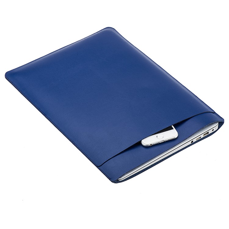 SOYAN Sleeve Pouch Dual-layer Leather Cover for MacBook Pro 15.4 Inch - Dark Blue-1