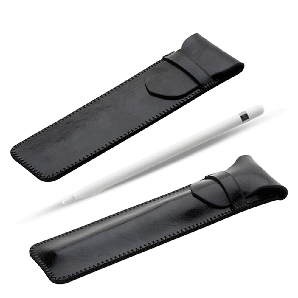SOYAN Apple Pencil Holder Case PU Leather Sleeve Pouch Cover - Crazy Horse Texture / Black-1