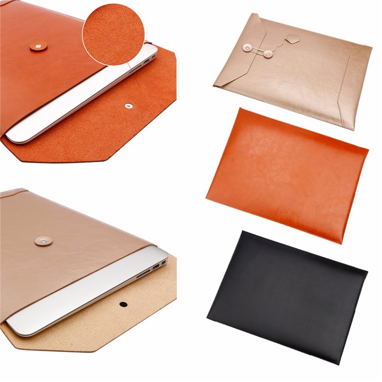 SOYAN Envelope Style Microfiber PU Leather Sleeve Pouch for MacBook Air 11-inch - Black-8