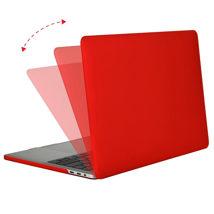 HAT PRINCE Matte PC Cover + US Version TPU Keyboard Film for Macbook Pro 13-inch 2016 with Touch Bar (A1706) - Red-3