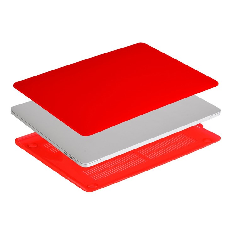 HAT PRINCE Matte PC Cover + US Version TPU Keyboard Film for Macbook Pro 13-inch 2016 with Touch Bar (A1706) - Red-4