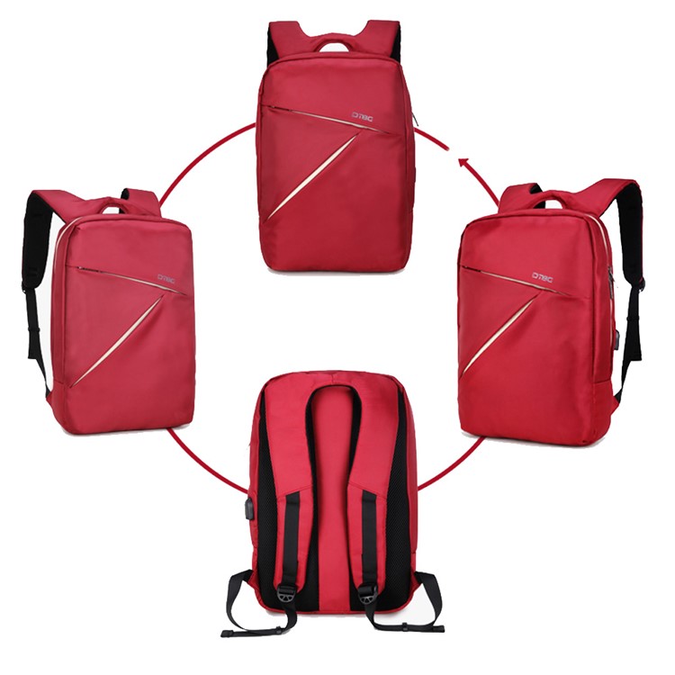 DTBG 15.6-inch Travel Waterproof Nylon Backpack Laptop Bag with USB Charging Function (D8120W)-1