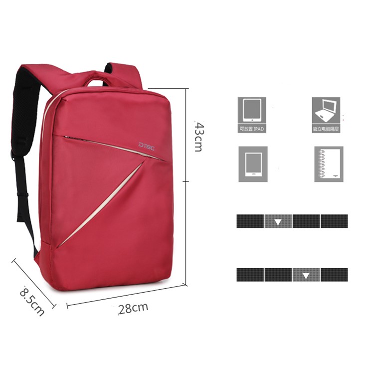 DTBG 15.6-inch Travel Waterproof Nylon Backpack Laptop Bag with USB Charging Function (D8120W)-4