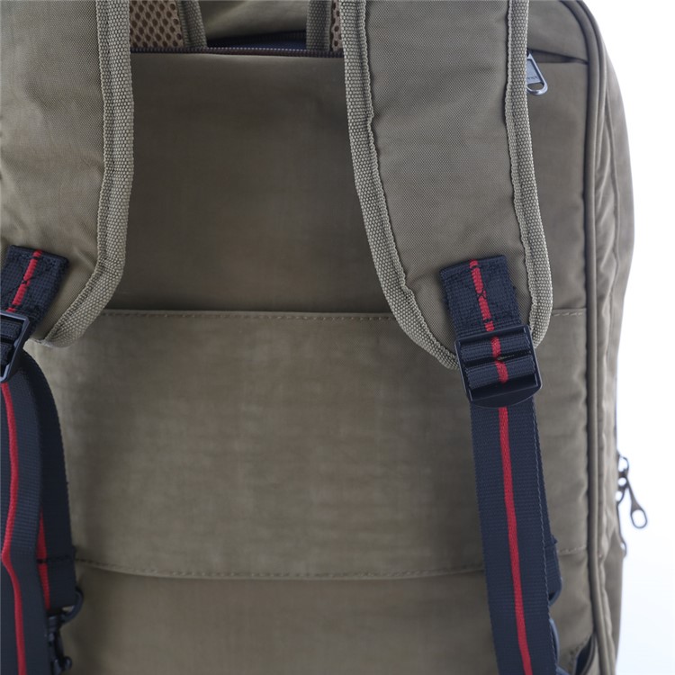 KOROVO Anti-theft Safety Waterproof Nylon Backpack Built-in Anti-Cut Cloth for 15.6-inch Laptop Etc. (B0618) - Khaki-5