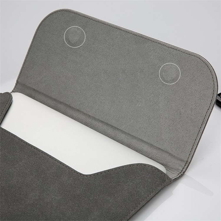 SOYAN Magnetic PU Leather Sleeve Pouch for MacBook 12-inch A1534 - Dark Grey-7