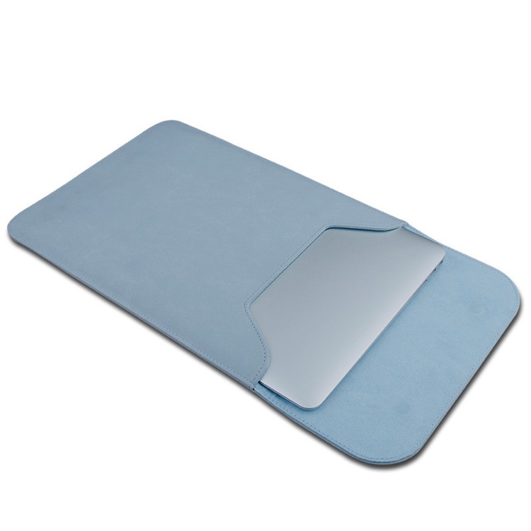 Фото #1: SOYAN Magnetic PU Leather Notebook Sleeve Bag for MacBook 12-inch A1534 - Blue