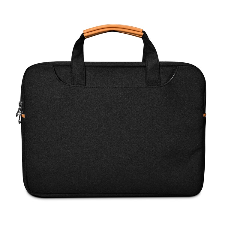 XOOMZ Cloth and PU Leather 13.0 inch Laptop Computer Briefcase Single Shoulder Bag - Black-2