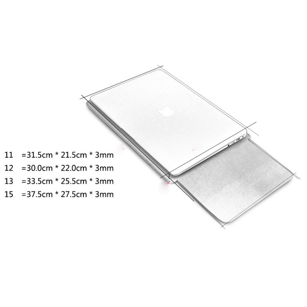SOYAN Crazy Horse funda de piel de cuero con cojín de ratón para 13 pulgadas MacBook Air / Pro - Oro Rosa-12