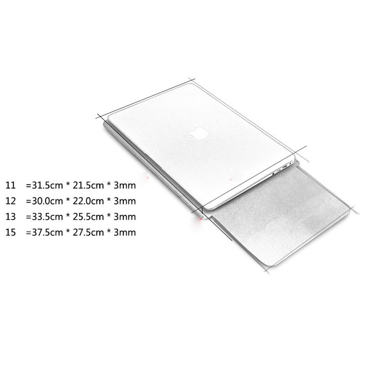 SOYAN PU Leather Pouch Case and Mouse Pad 2-in-1 for MacBook Air/Pro 13.3-inch - Black-5