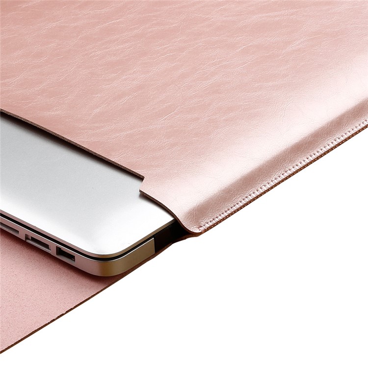 SOYAN Felt PU Bolsa de couro Bolsa com tapete para MacBook Pro 15-polegada(2016) - flecha ouro-10