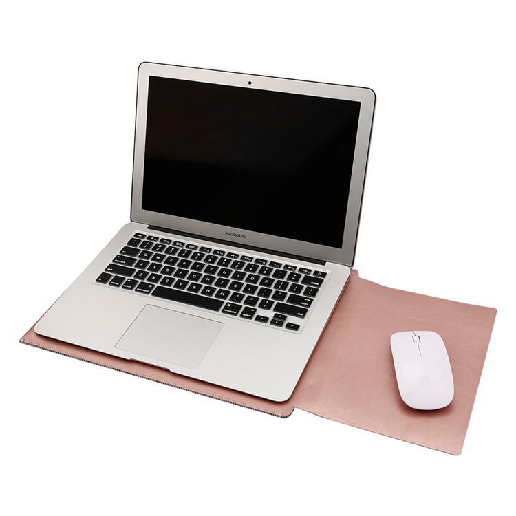 SOYAN Felt PU Bolsa de couro Bolsa com tapete para MacBook Pro 15-polegada(2016) - flecha ouro-5