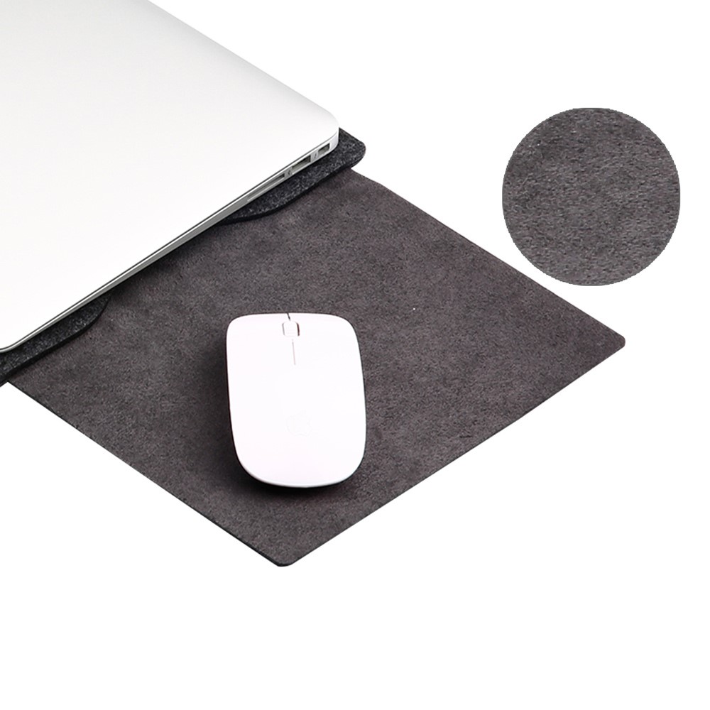 Étui à Poche en Cuir Anti-rayures Soyan 2-en-1 et Coussinet de Souris Pour MacBook 12 Pouces Avec Écran de Rétine - le Noir