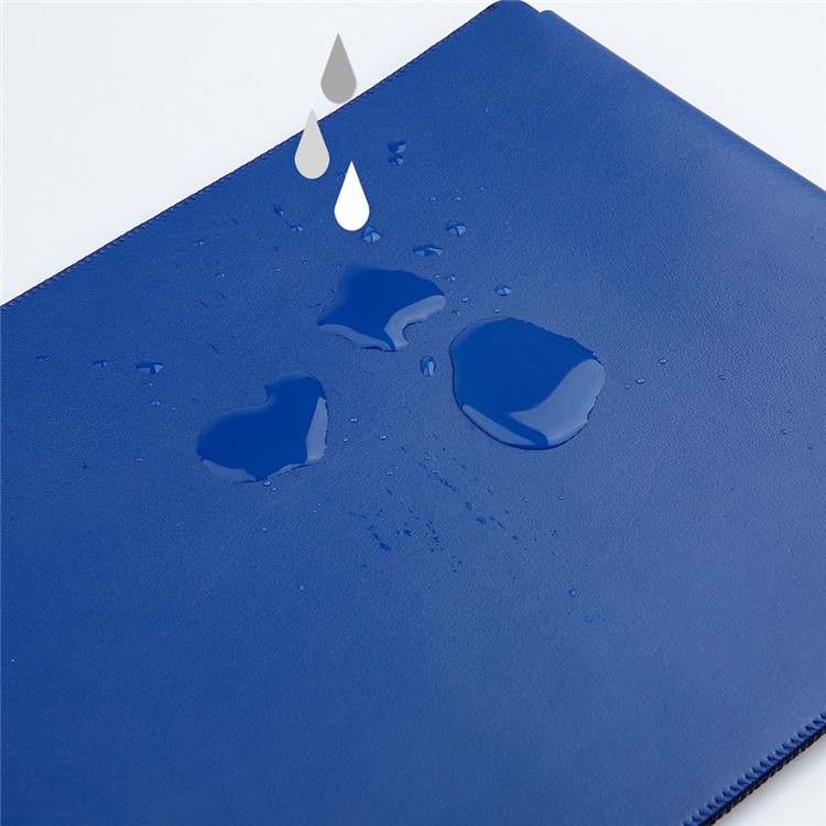 SOYAN 2-em-1 à prova de salpicos bolsa de couro caso e mouse pad para MacBook de 12 polegadas com Retina Display - azul-8