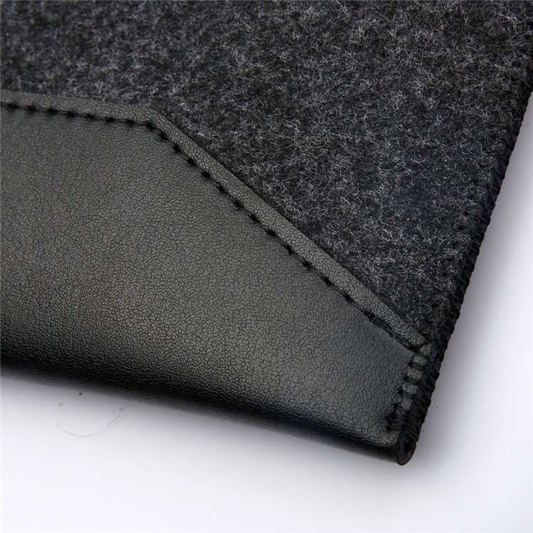 SOYAN Felt PU Leather Pouch Case with Mouse Pad for Macbook Air 11 Inch - Black-8