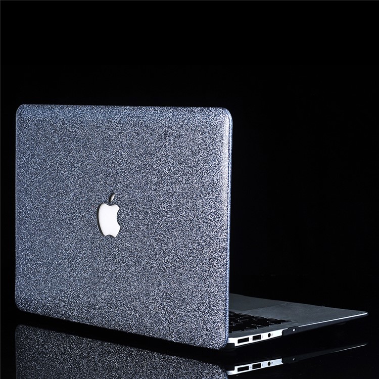 Estuche Rígido Recubierto De Cuero Brillante Para Macbook Air 13.3 Pulgadas A1369 A1466 - Azul-3