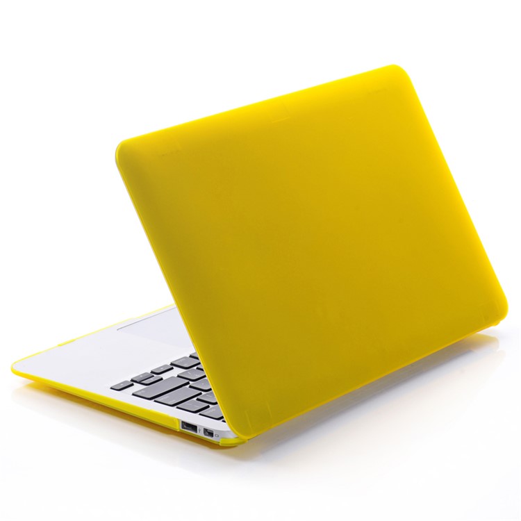 Snap-on Frosted Plastic Case for MacBook Pro 15.4-inch with Retina Display A1398 - Yellow-1