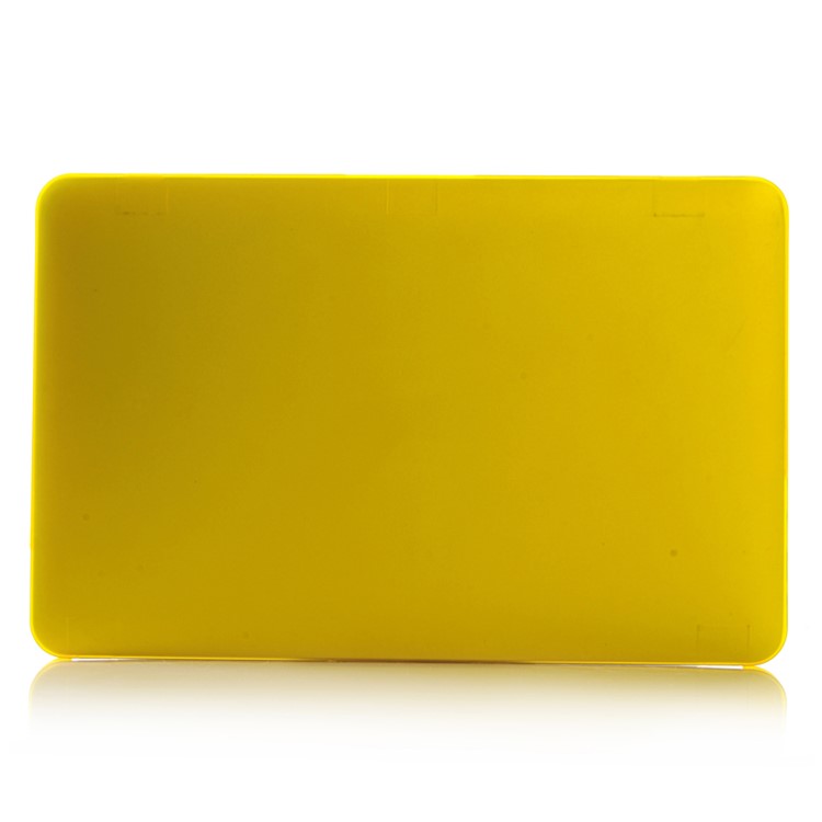 Snap-on Frosted Plastic Case for MacBook Pro 15.4-inch with Retina Display A1398 - Yellow-2