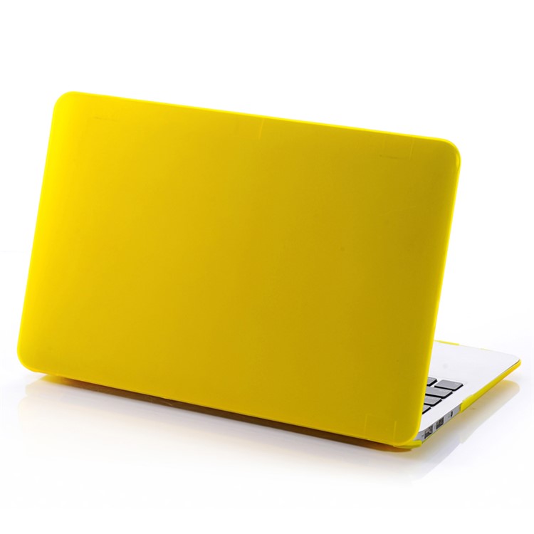 Snap-on Frosted Plastic Case for MacBook Pro 15.4-inch with Retina Display A1398 - Yellow-3