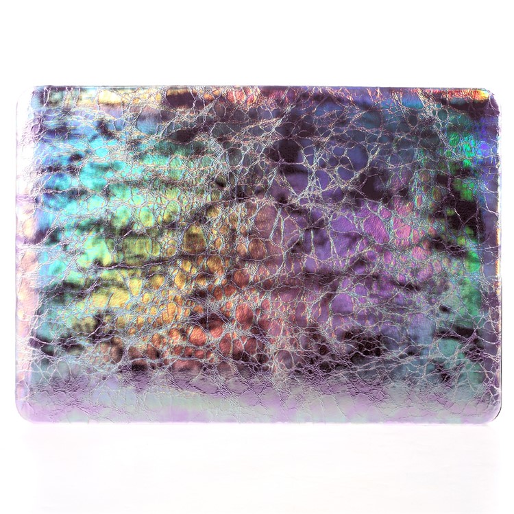 Leather Skin PC Full Body Protective Case for MacBook Pro 15.4 inch with Retina Display - Shiny Lightning Pattern / Purple-2