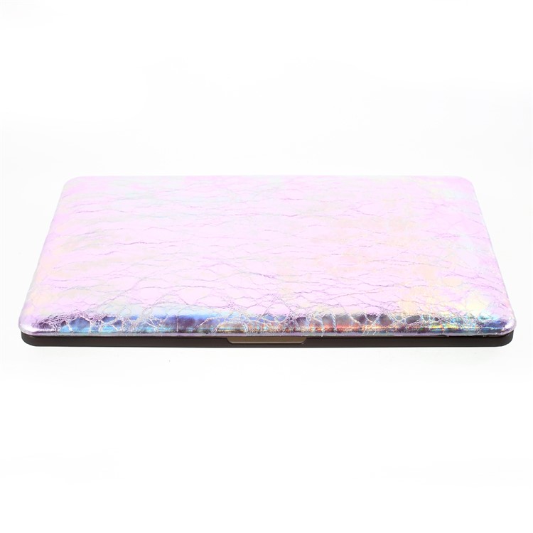 Leather Skin PC Full Body Protective Case for MacBook Pro 15.4 inch with Retina Display - Shiny Lightning Pattern / Purple-4