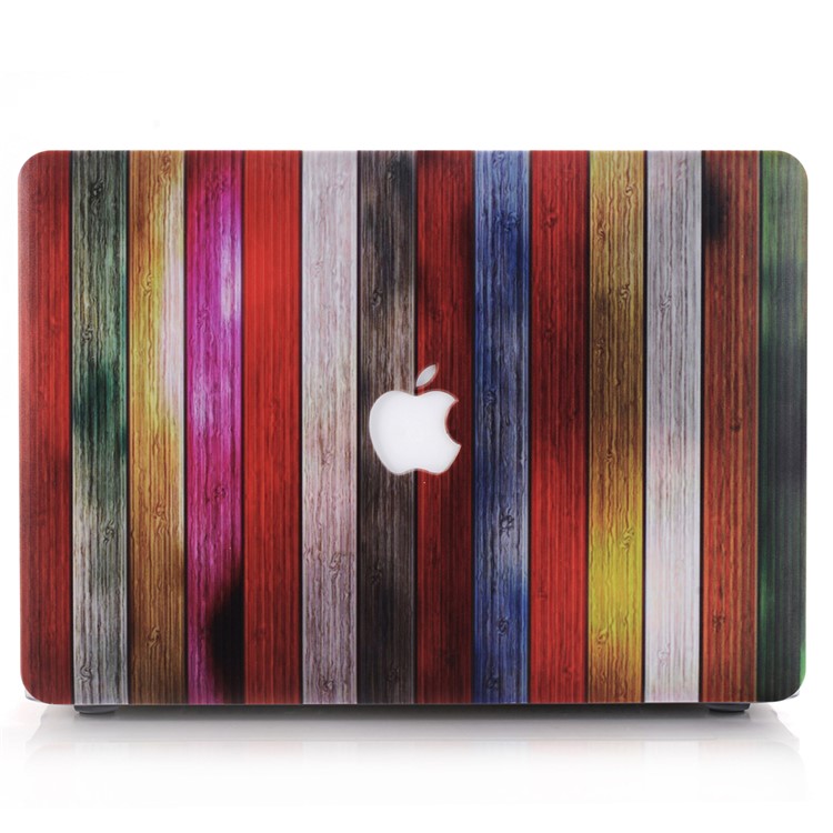 Colorful Wood Strips Hard Case Cover for MacBook Air 13.3-inch A1369 A1466-1
