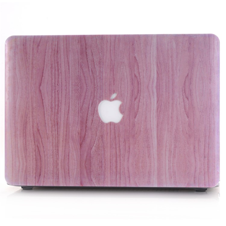 Snap-on Wood Texture Hard Plastic Cover for MacBook Air 13.3-inch A1369 A1466 - Pink-2