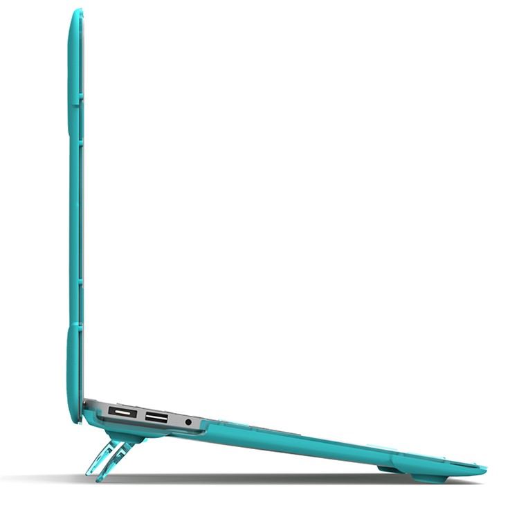 2-Piece Kickstand Plastic + TPU Shell Cover for MacBook Air 13.3-inch - Baby Blue-14