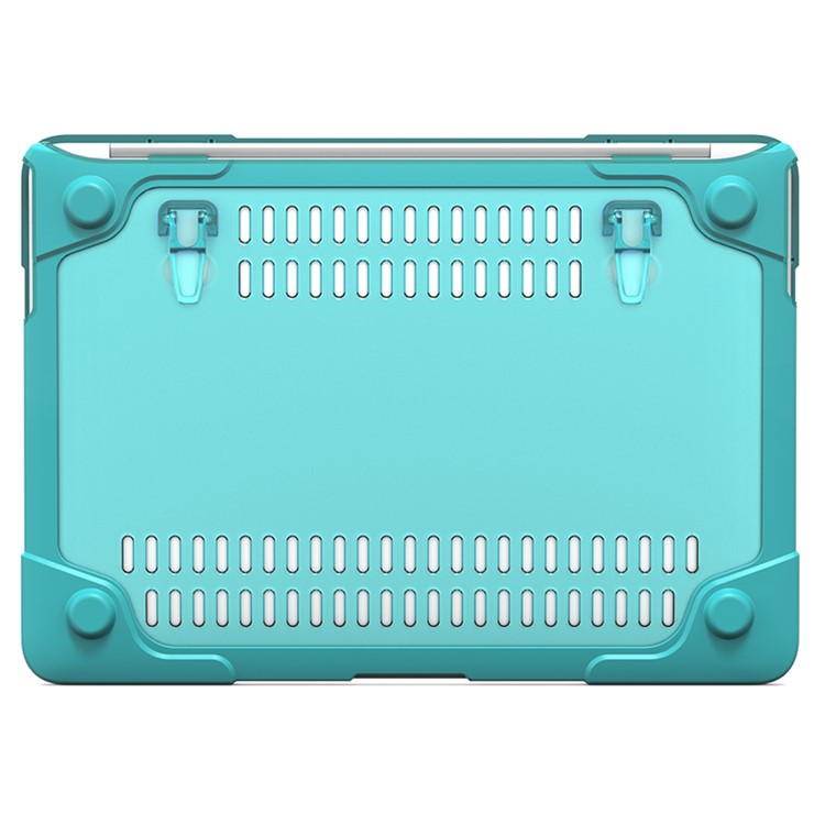 2-Piece Kickstand Plastic + TPU Shell Cover for MacBook Air 13.3-inch - Baby Blue-16